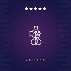 cash vector icon modern illustration