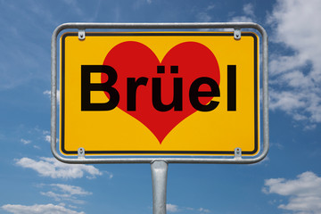 Ortstafel Brüel