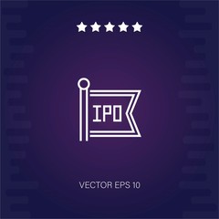 ipo vector icon modern illustration