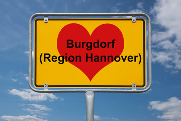 Ortstafel Burgdorf (Region Hannover)