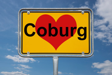 Ortstafel Coburg