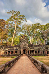 Ancient buddhist khmer temple in Angkor Wat complex