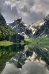 Fototapeta na wymiar Lake and mountain view, Switzerland