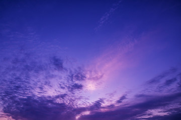 Fototapeta na wymiar Pattern of magenta cloud and sky sunset or sunrise