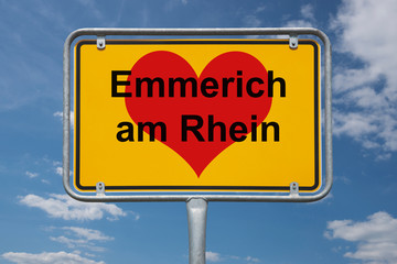 Ortstafel Emmerich am Rhein