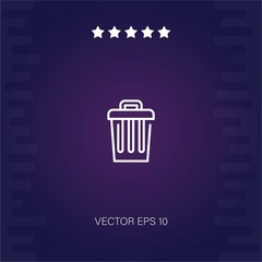 trash vector icon modern illustration