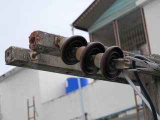cable holder for electric high voltage.