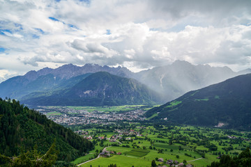 Fototapeta na wymiar View of Lienz Town in Eastern Tyrol