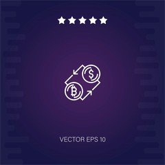 cryptocurrency vector icon modern illustration