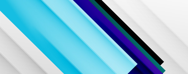 Fototapeta premium Geometric abstract backgrounds with shadow lines, modern forms, rectangles, squares and fluid gradients. Bright colorful stripes cool backdrops