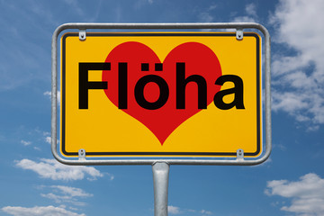 Ortstafel Flöha