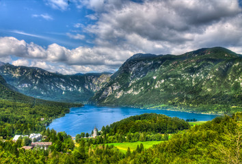 Fototapeta na wymiar View of Lake Bohinj, Slovenia