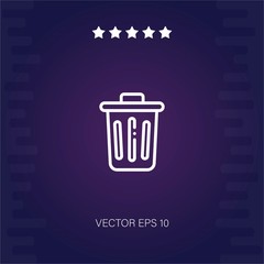 trash vector icon modern illustration