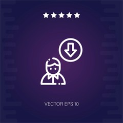 downgrade vector icon modern illustration