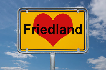Ortstafel Friedland
