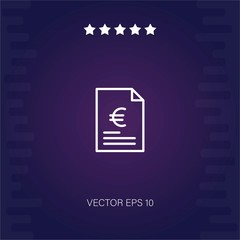 invoice vector icon modern illustration