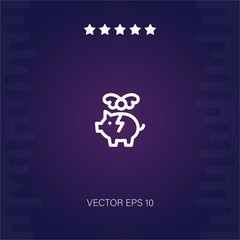 piggy bank vector icon modern illustration