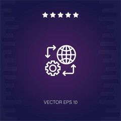 worldwide vector icon modern illustration