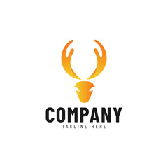 Deer logo design template for business company, corporate and brand