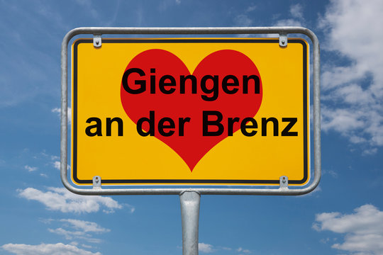 Ortstafel Giengen an der Brenz