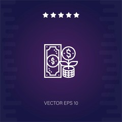 growth vector icon modern illustration