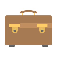 Closed toolbox icon in flat design style - vector illustration.