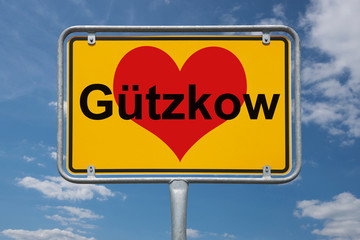 Ortstafel Gützkow