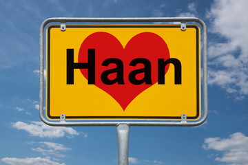 Ortstafel Haan