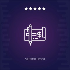 cheque vector icon modern illustration