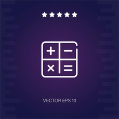 calculator vector icon modern illustration