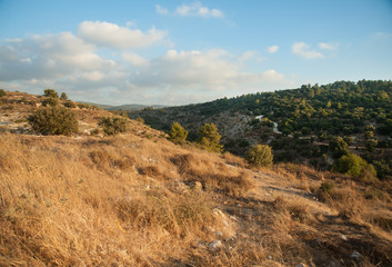 Judean hills, the Shephelah, at the foot of  the Beth-Horon pass. Ayalon Valley.Israel.