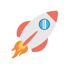 Rocket launch icon - vector illustration. Startup symbol.