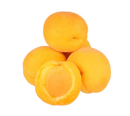 apricot isolated on white background