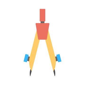 recommend clip art: Bow drawing compass icon - vector illustration.