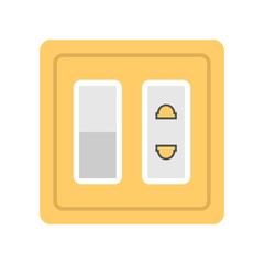 Power socket icon in trendy flat style isolated on white background. Electric socket sign.