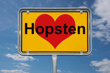 Ortstafel Hopsten