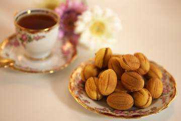 coffee and homemade cookies nuts