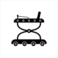 Baby Walker Icon, Infants, Kids Helping Device For Walking