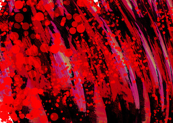 Abstract red color fractal composition. Greeting card design. 