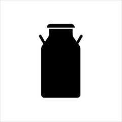 Milk Can Icon, Dairy Product, Liquid Storage, Holding, Transportation Container