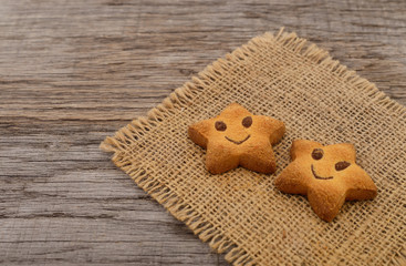 Fototapeta na wymiar Cookies on wooden table.