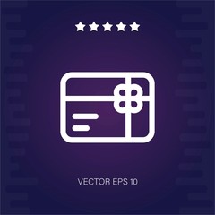 gift card vector icon modern illustration