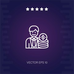 manager vector icon modern illustration