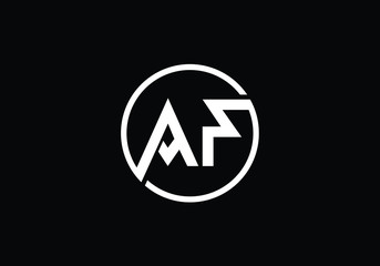 Initial Monogram Letter A F Logo Design Vector Template. Graphic Alphabet Symbol for Corporate Business Identity