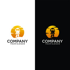 Ninja, logos, symbols, icons, graphics, vectors.