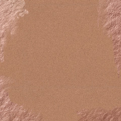 Vintage Cork Background Texture framed by Big Bold Metallic Rose Gold Brush Strokes