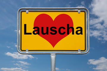 Ortstafel Lauscha