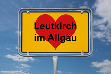 Ortstafel Leutkirch im Allgäu