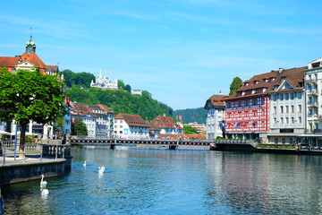 view of the old town of Lucerne