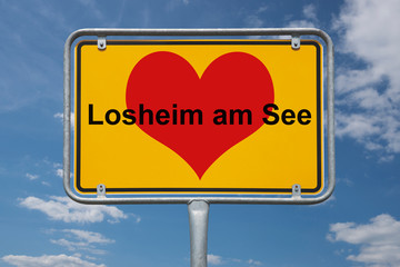 Ortstafel Losheim am See
